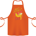 Fathers Day Funny Sloth Dad Daddy Papa Cotton Apron 100% Organic Orange