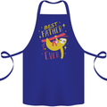 Fathers Day Funny Sloth Dad Daddy Papa Cotton Apron 100% Organic Royal Blue