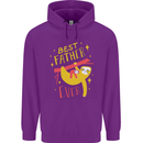 Fathers Day Funny Sloth Dad Daddy Papa Mens 80% Cotton Hoodie Purple