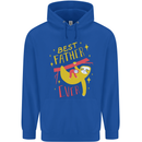 Fathers Day Funny Sloth Dad Daddy Papa Mens 80% Cotton Hoodie Royal Blue