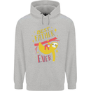 Fathers Day Funny Sloth Dad Daddy Papa Mens 80% Cotton Hoodie Sports Grey
