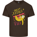 Fathers Day Funny Sloth Dad Daddy Papa Mens Cotton T-Shirt Tee Top Dark Chocolate