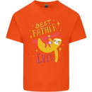 Fathers Day Funny Sloth Dad Daddy Papa Mens Cotton T-Shirt Tee Top Orange