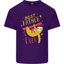 Fathers Day Funny Sloth Dad Daddy Papa Mens Cotton T-Shirt Tee Top Purple