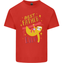 Fathers Day Funny Sloth Dad Daddy Papa Mens Cotton T-Shirt Tee Top Red
