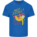 Fathers Day Funny Sloth Dad Daddy Papa Mens Cotton T-Shirt Tee Top Royal Blue