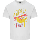 Fathers Day Funny Sloth Dad Daddy Papa Mens Cotton T-Shirt Tee Top White