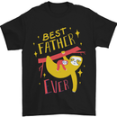 Fathers Day Funny Sloth Dad Daddy Papa Mens T-Shirt Cotton Gildan Black