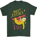 Fathers Day Funny Sloth Dad Daddy Papa Mens T-Shirt Cotton Gildan Forest Green