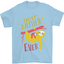 Fathers Day Funny Sloth Dad Daddy Papa Mens T-Shirt Cotton Gildan Light Blue