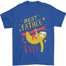 Fathers Day Funny Sloth Dad Daddy Papa Mens T-Shirt Cotton Gildan Royal Blue