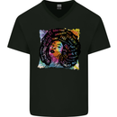 Fathers Day Gaming Mens V-Neck Cotton T-Shirt Black