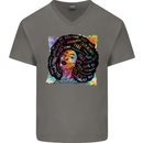 Fathers Day Gaming Mens V-Neck Cotton T-Shirt Charcoal