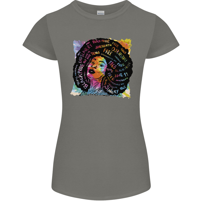 Fathers Day Gaming Womens Petite Cut T-Shirt Charcoal