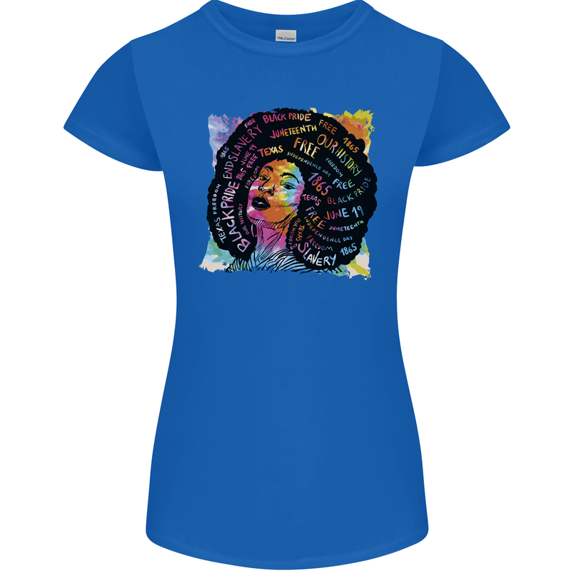 Fathers Day Gaming Womens Petite Cut T-Shirt Royal Blue