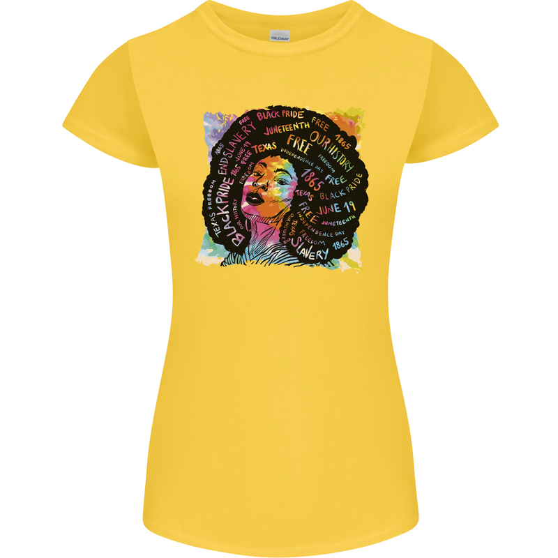 Fathers Day Gaming Womens Petite Cut T-Shirt Yellow
