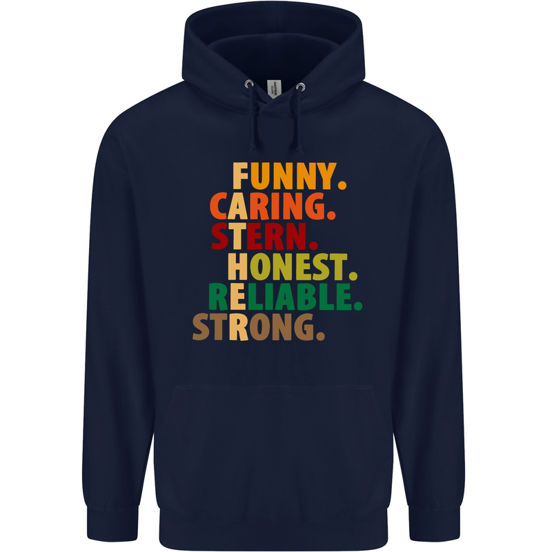 Fathers Day Gift Present For Dad Daddy Childrens Kids Hoodie Navy Blue