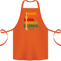 Fathers Day Gift Present For Dad Daddy Cotton Apron 100% Organic Orange