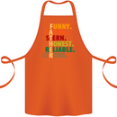 Fathers Day Gift Present For Dad Daddy Cotton Apron 100% Organic Orange