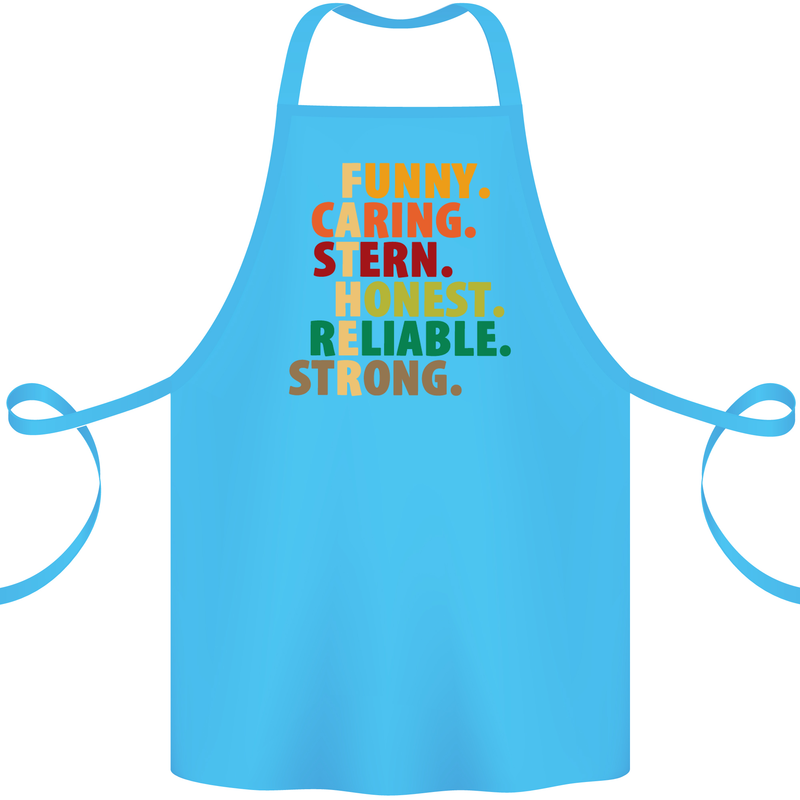 Fathers Day Gift Present For Dad Daddy Cotton Apron 100% Organic Turquoise