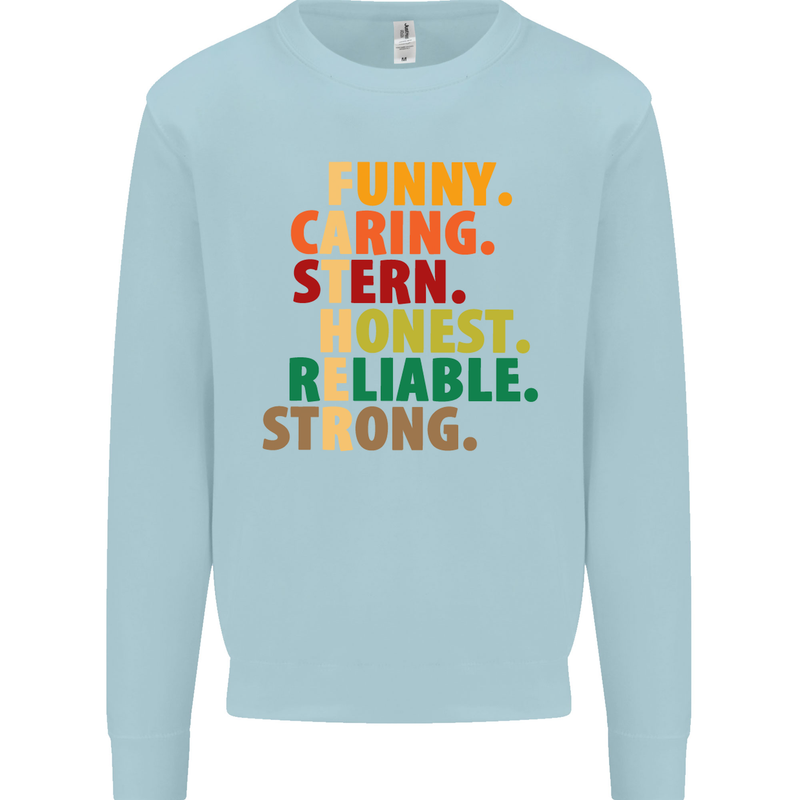 Fathers Day Gift Present For Dad Daddy Kids Sweatshirt Jumper Light Blue