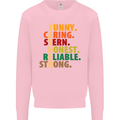 Fathers Day Gift Present For Dad Daddy Kids Sweatshirt Jumper Light Pink