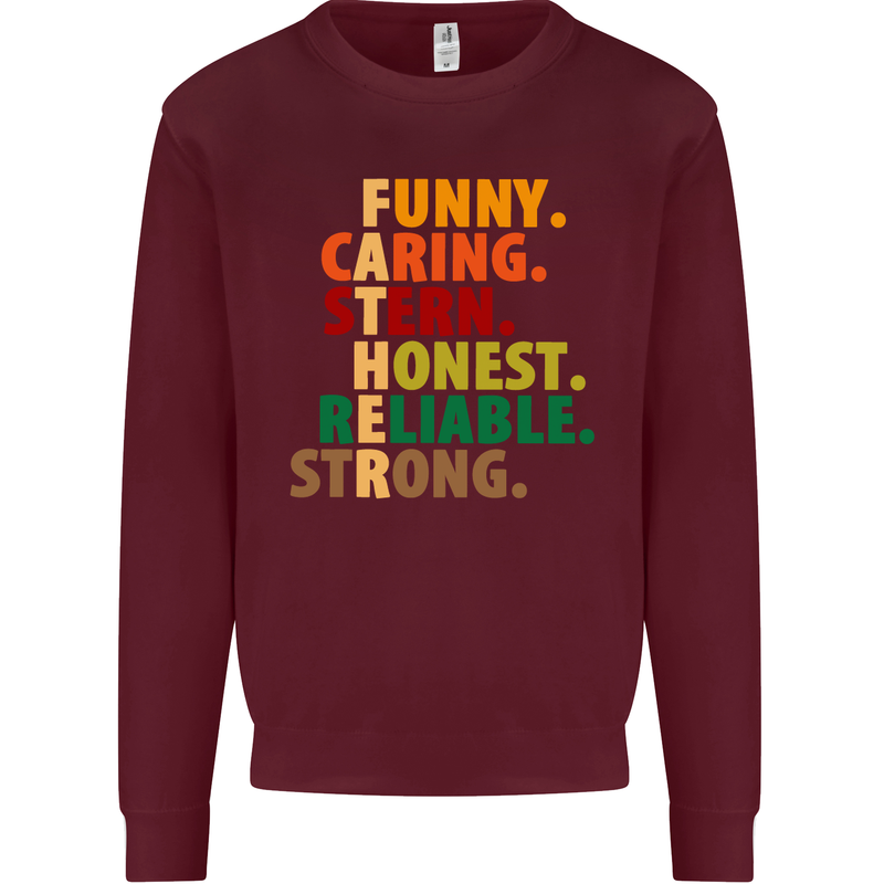 Fathers Day Gift Present For Dad Daddy Kids Sweatshirt Jumper Maroon