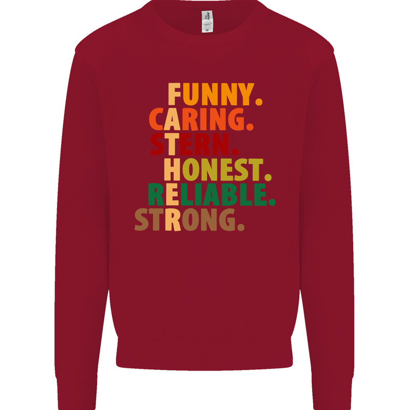 Fathers Day Gift Present For Dad Daddy Kids Sweatshirt Jumper Red