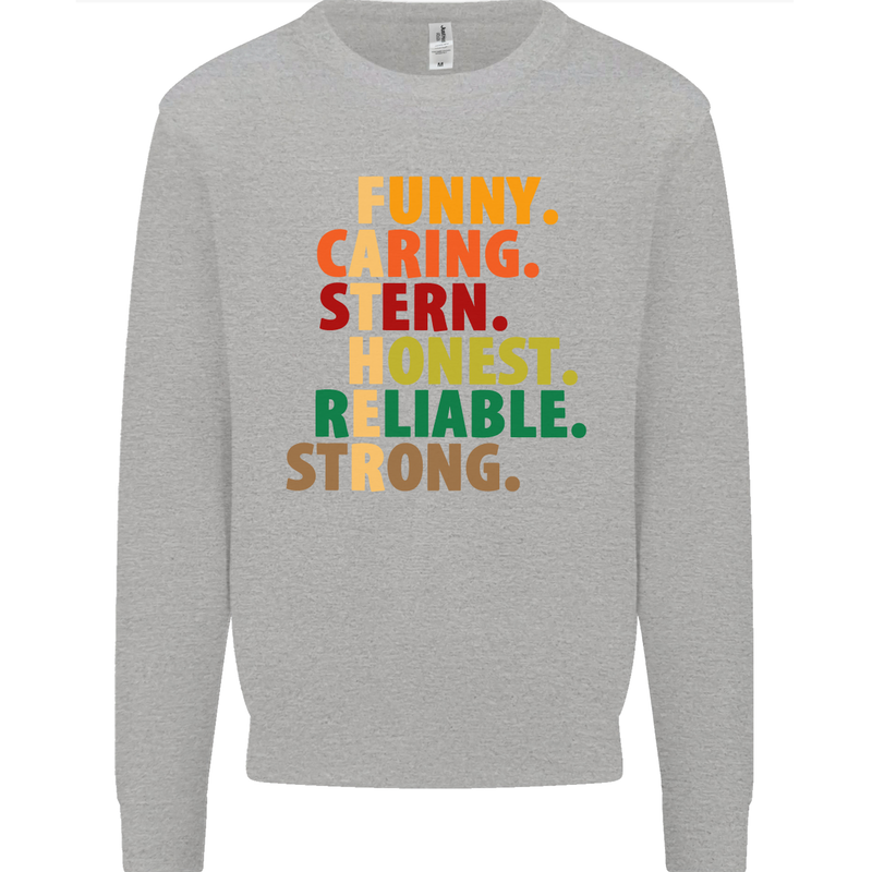Fathers Day Gift Present For Dad Daddy Kids Sweatshirt Jumper Sports Grey