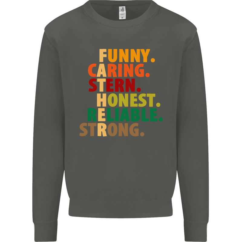 Fathers Day Gift Present For Dad Daddy Kids Sweatshirt Jumper Storm Grey