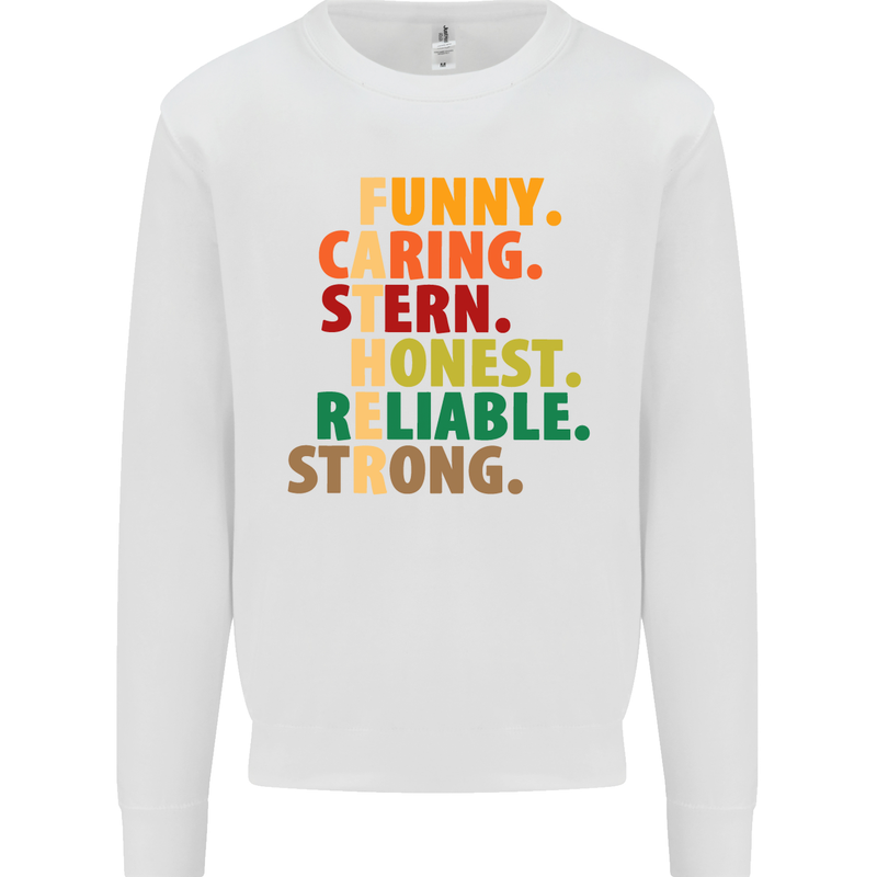 Fathers Day Gift Present For Dad Daddy Kids Sweatshirt Jumper White