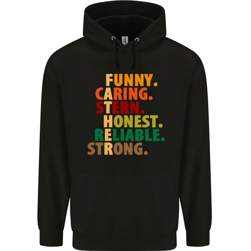 Fathers Day Gift Present For Dad Daddy Mens 80% Cotton Hoodie Black