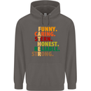 Fathers Day Gift Present For Dad Daddy Mens 80% Cotton Hoodie Charcoal