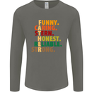 Fathers Day Gift Present For Dad Daddy Mens Long Sleeve T-Shirt Charcoal