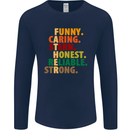 Fathers Day Gift Present For Dad Daddy Mens Long Sleeve T-Shirt Navy Blue
