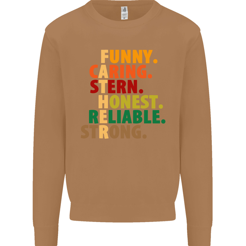 Fathers Day Gift Present For Dad Daddy Mens Sweatshirt Jumper Caramel Latte
