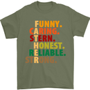 Fathers Day Gift Present For Dad Daddy Mens T-Shirt Cotton Gildan Military Green