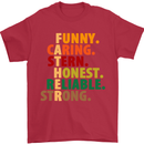 Fathers Day Gift Present For Dad Daddy Mens T-Shirt Cotton Gildan Red