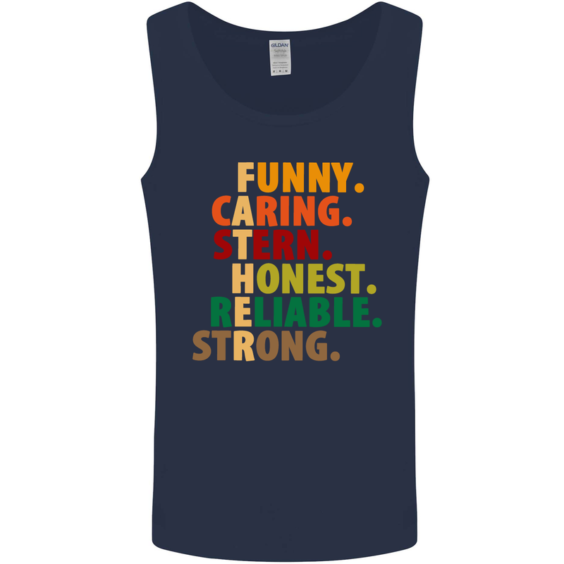 Fathers Day Gift Present For Dad Daddy Mens Vest Tank Top Navy Blue