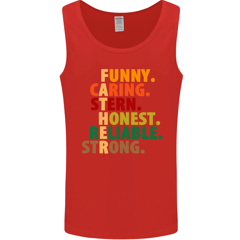Fathers Day Gift Present For Dad Daddy Mens Vest Tank Top Red