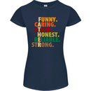 Fathers Day Gift Present For Dad Daddy Womens Petite Cut T-Shirt Navy Blue