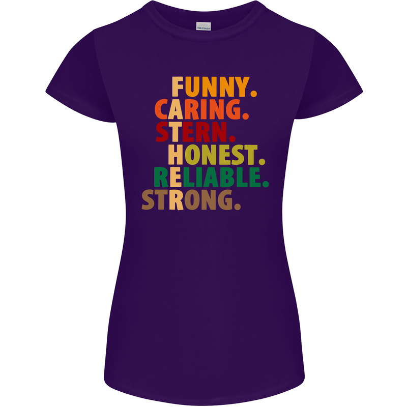 Fathers Day Gift Present For Dad Daddy Womens Petite Cut T-Shirt Purple