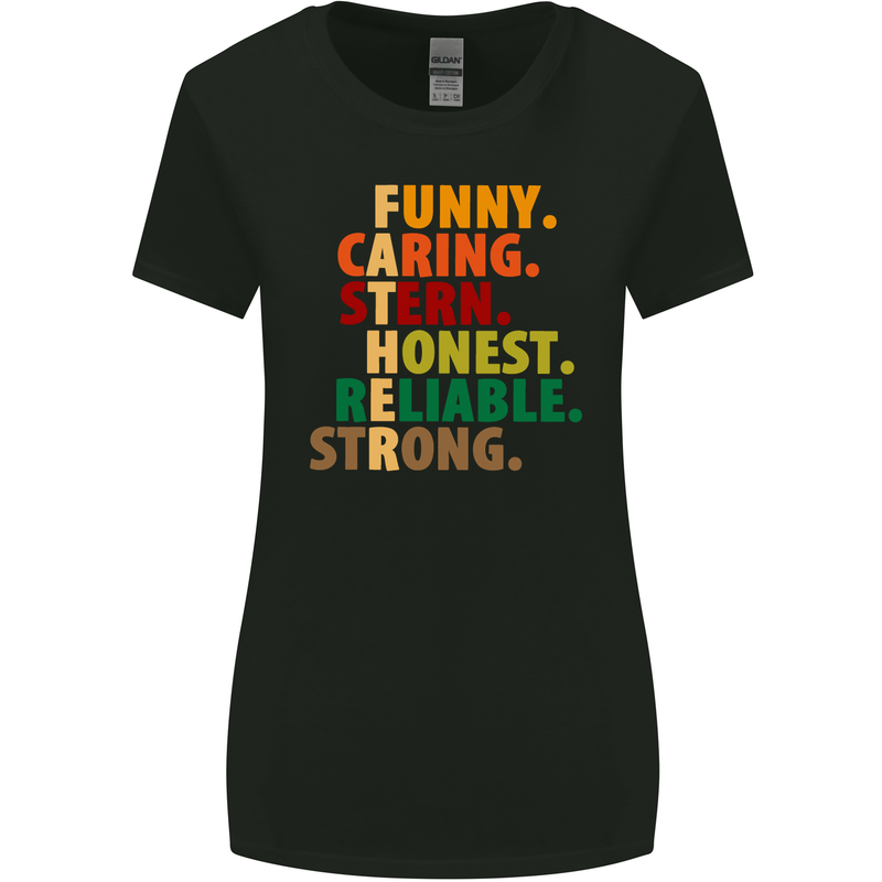 Fathers Day Gift Present For Dad Daddy Womens Wider Cut T-Shirt Black