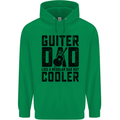 Fathers Day Guitar Dad Like a Normal Dad Childrens Kids Hoodie Irish Green