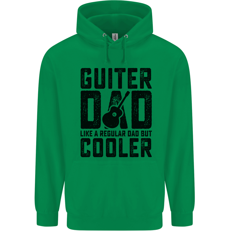 Fathers Day Guitar Dad Like a Normal Dad Childrens Kids Hoodie Irish Green