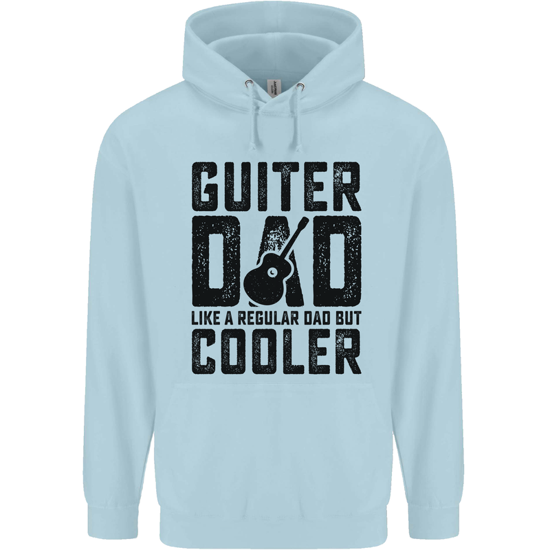 Fathers Day Guitar Dad Like a Normal Dad Childrens Kids Hoodie Light Blue