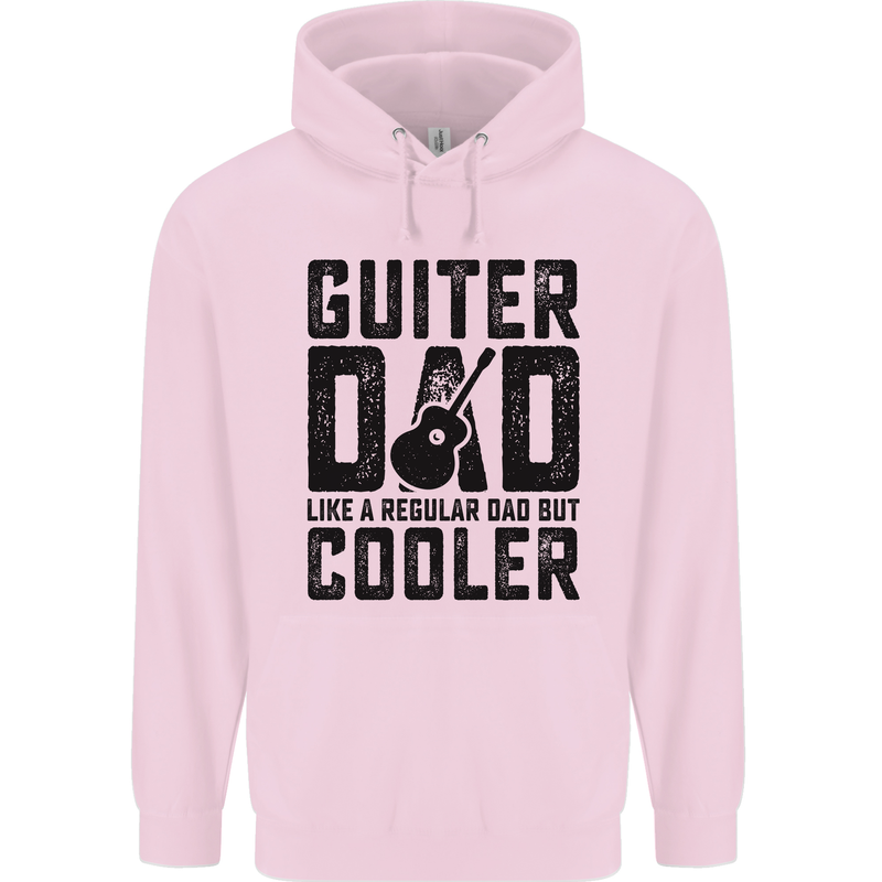 Fathers Day Guitar Dad Like a Normal Dad Childrens Kids Hoodie Light Pink