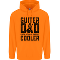 Fathers Day Guitar Dad Like a Normal Dad Childrens Kids Hoodie Orange