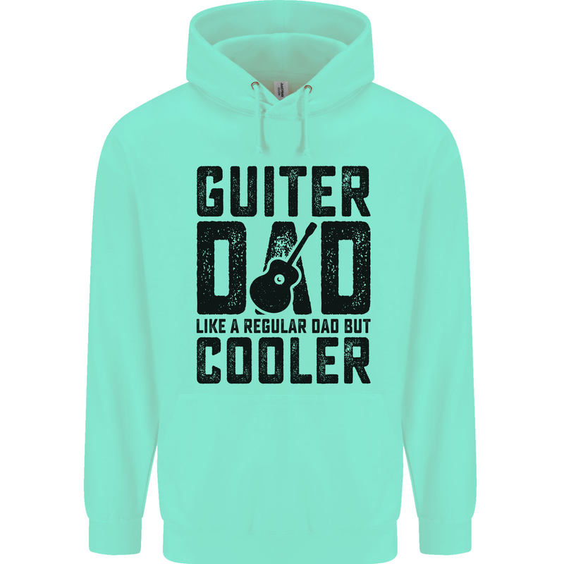 Fathers Day Guitar Dad Like a Normal Dad Childrens Kids Hoodie Peppermint