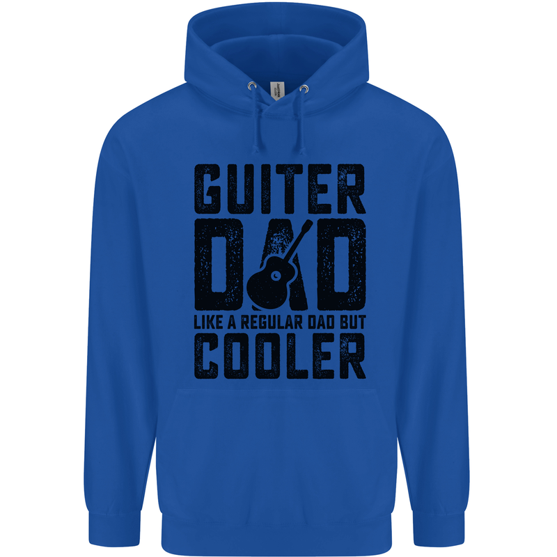 Fathers Day Guitar Dad Like a Normal Dad Childrens Kids Hoodie Royal Blue